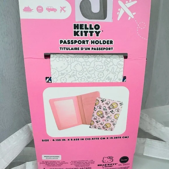 Hello Kitty Hot Air Balloon Travel Passport Cover - Picture 3 of 5